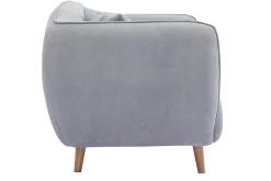Miliboo Skandinavisches Sofa aus hellgrauem Stoff mit Samt-Effekt Zweisitzer FOLK* Design-sofas