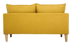 Miliboo Skandinavisches Sofa senfgelber Stoff mit Samteffekt 2-Sitzer KATE* Design-sofas