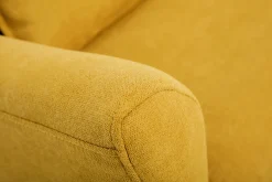 Miliboo Skandinavisches Sofa senfgelber Stoff mit Samteffekt 2-Sitzer KATE* Design-sofas