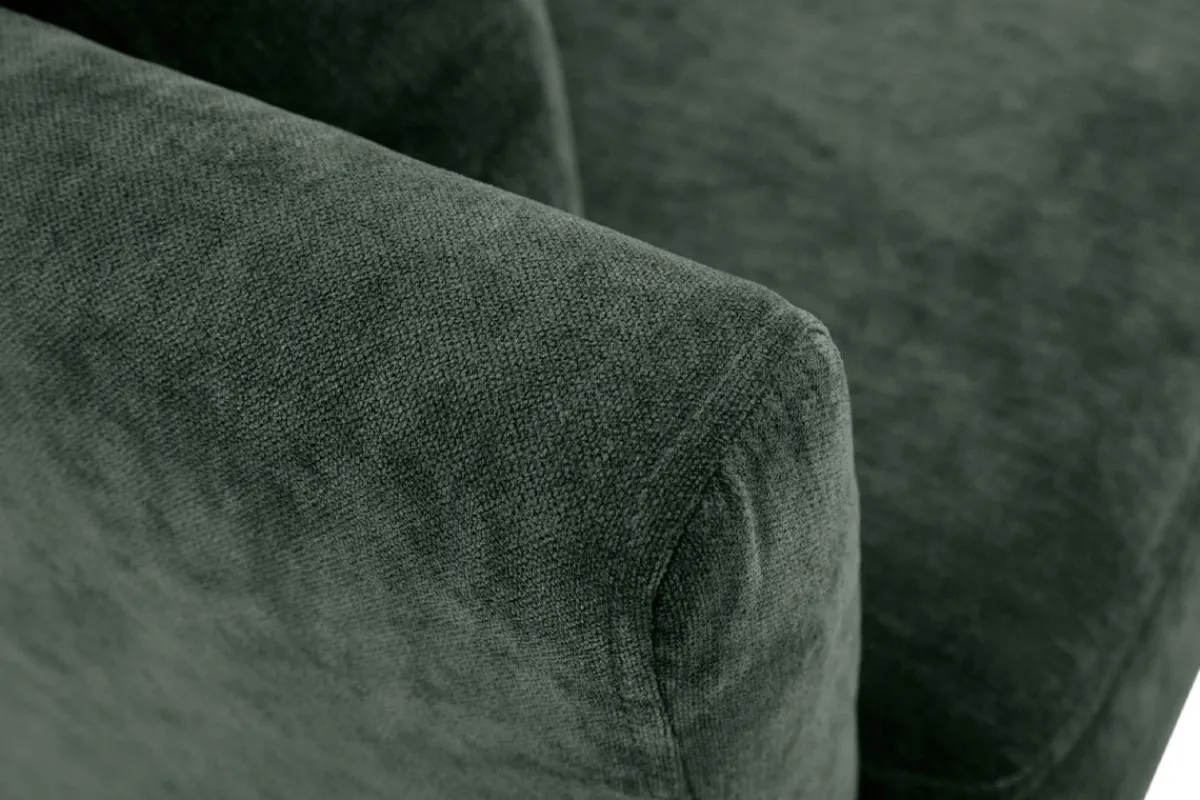 Miliboo Skandinavisches Sofa 3-Sitzer Bezug abnehmbar SamtEffekt Khaki OSLO* Design-sofas