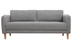 Miliboo Skandinavisches Sofa 3-Sitzer Hellgrau KURT* Design-sofas