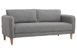 Miliboo Skandinavisches Sofa 3-Sitzer Hellgrau KURT* Design-sofas