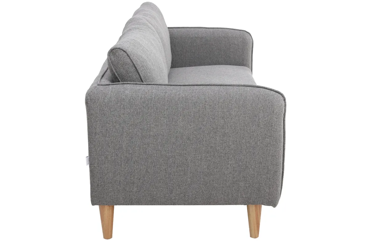 Miliboo Skandinavisches Sofa 3-Sitzer Hellgrau KURT* Design-sofas