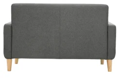 Miliboo Skandinavisches Sofa 2-Sitzer aus dunkelgrauem Stoff LUNA* Design-sofas