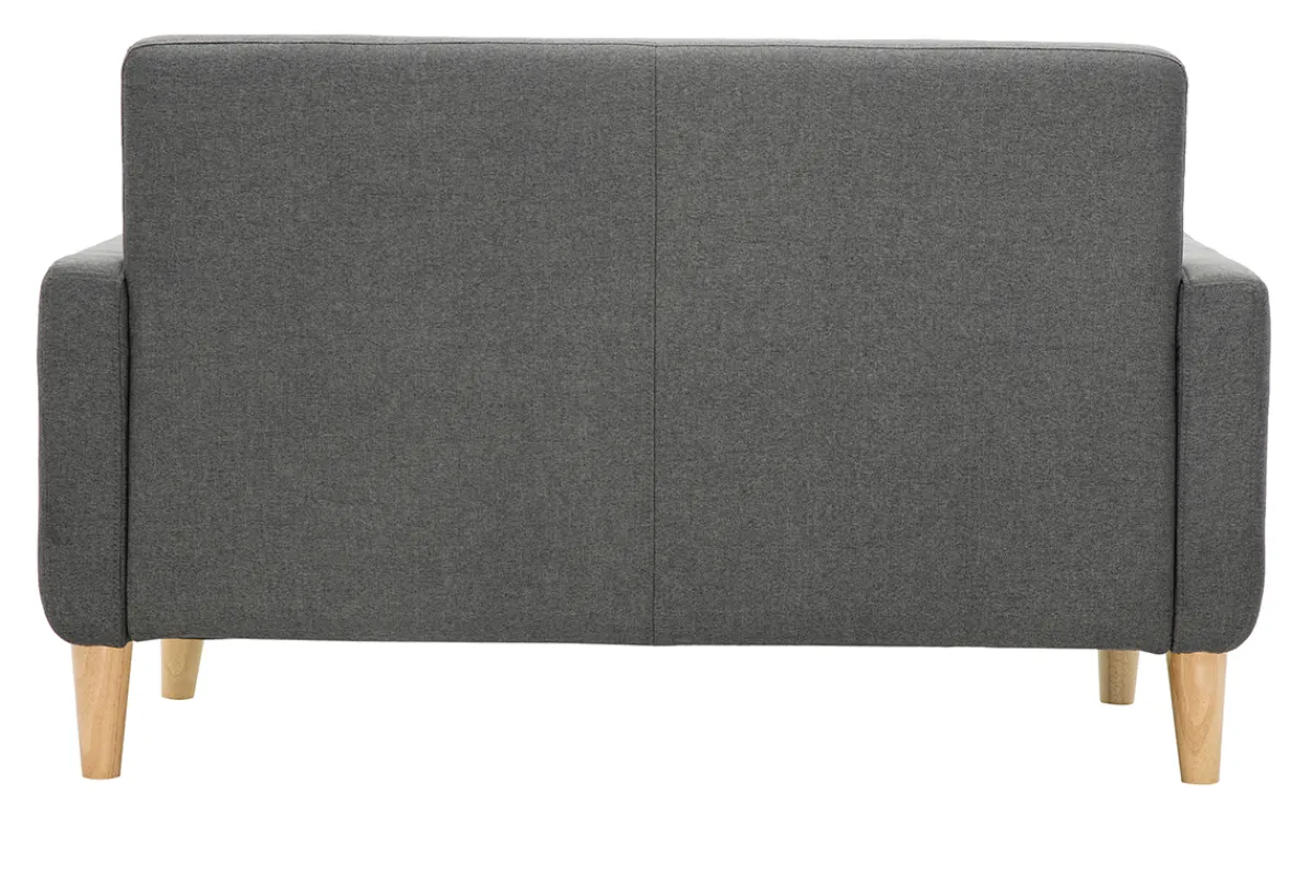 Miliboo Skandinavisches Sofa 2-Sitzer aus dunkelgrauem Stoff LUNA* Design-sofas