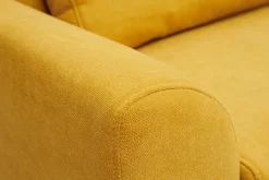 Miliboo Skandinavisches Sofa 3-Sitzer Samt gelb EKTOR* Design-sofas