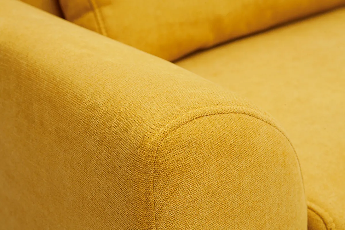Miliboo Skandinavisches Sofa 3-Sitzer Samt gelb EKTOR* Design-sofas