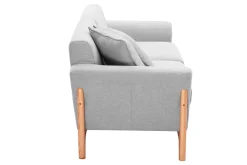Miliboo Skandinavisches Sofa 3-Sitzer in Hellgrau und Esche ASAKO* Design-sofas