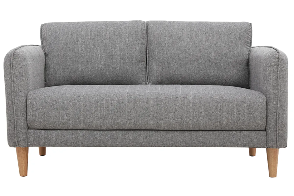 Miliboo Skandinavisches Sofa 2-Sitzer Hellgrau KURT* Design-sofas