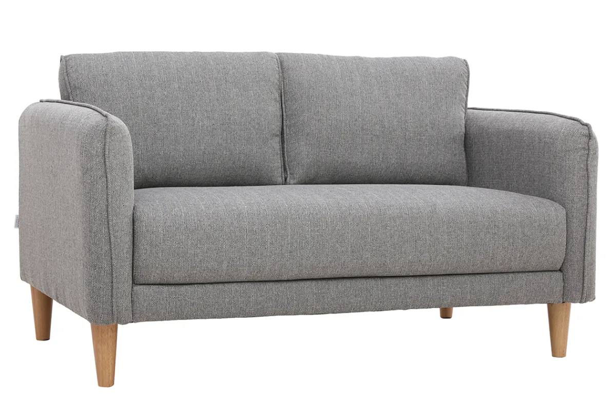 Miliboo Skandinavisches Sofa 2-Sitzer Hellgrau KURT* Design-sofas