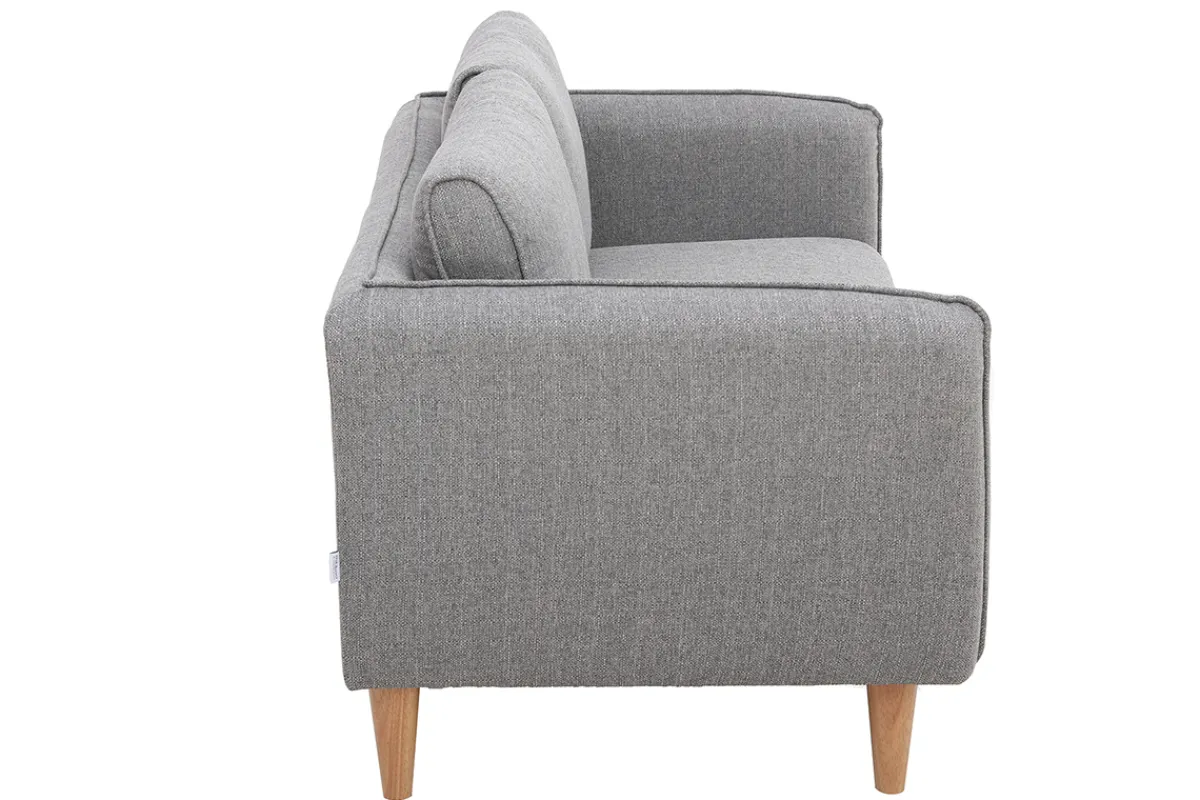 Miliboo Skandinavisches Sofa 2-Sitzer Hellgrau KURT* Design-sofas