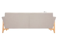 Miliboo Skandinavisches Sofa 3-Sitzer in Beige und Esche ASAKO* Design-sofas
