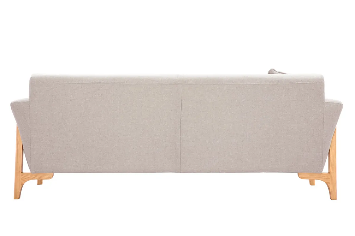 Miliboo Skandinavisches Sofa 3-Sitzer in Beige und Esche ASAKO* Design-sofas