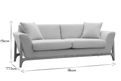 Miliboo Skandinavisches Sofa 3-Sitzer in Beige und Esche ASAKO* Design-sofas