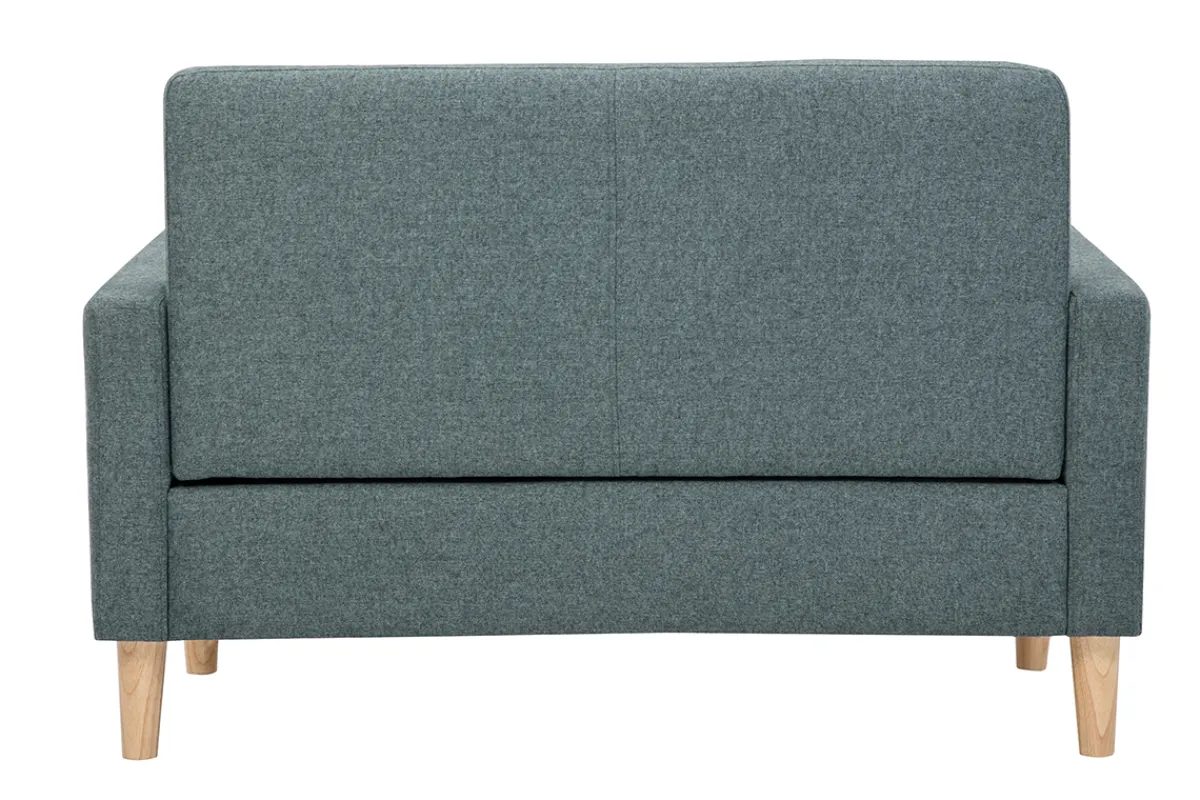 Miliboo Skandinavisches Sofa 2-Sitzer aus graugrünem Stoff und hellem Holz MOON* Design-sofas