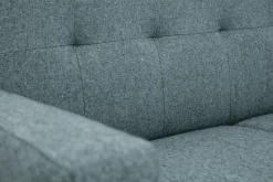 Miliboo Skandinavisches Sofa 2-Sitzer aus graugrünem Stoff und hellem Holz MOON* Design-sofas