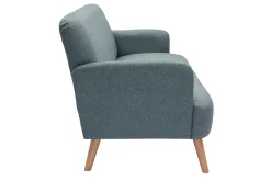 Miliboo Skandinavisches Sofa 2-Sitzer aus grüngrauem Stoff und hellem Holz ISKO* Design-sofas