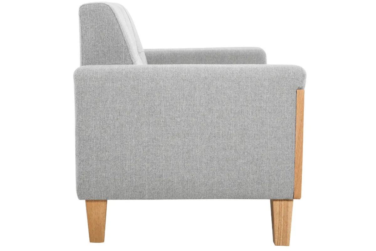 Miliboo Skandinavisches Sofa 2-Sitzer in Hellgrau und Holz FJORD* Design-sofas