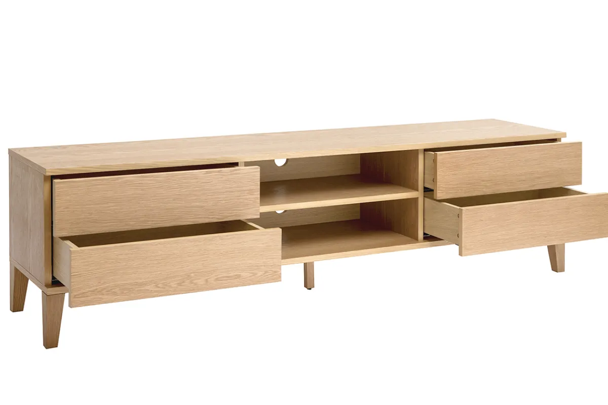 Miliboo Skandinavisches TV-Möbel aus hellem Holz B180cm FREDDY* Tv-lowboards