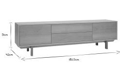 Miliboo Skandinavisches TV-Möbel aus hellem Holz B180cm SID* Tv-lowboards