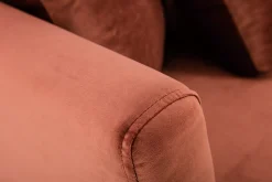 Miliboo Skandinavisches Zweisitzer-Sofa mit abnehmbarem Bezug und bordeauxrotem Samt OSLO* Design-sofas
