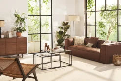 Miliboo Sofa aus Büffelleder 3-Sitzer COBAIN* Ledersofas