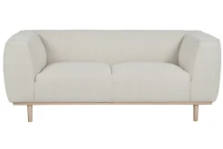Miliboo Sofa beiger Stoff und Holz 2-3 Sitzer MORRIS* Design-sofas