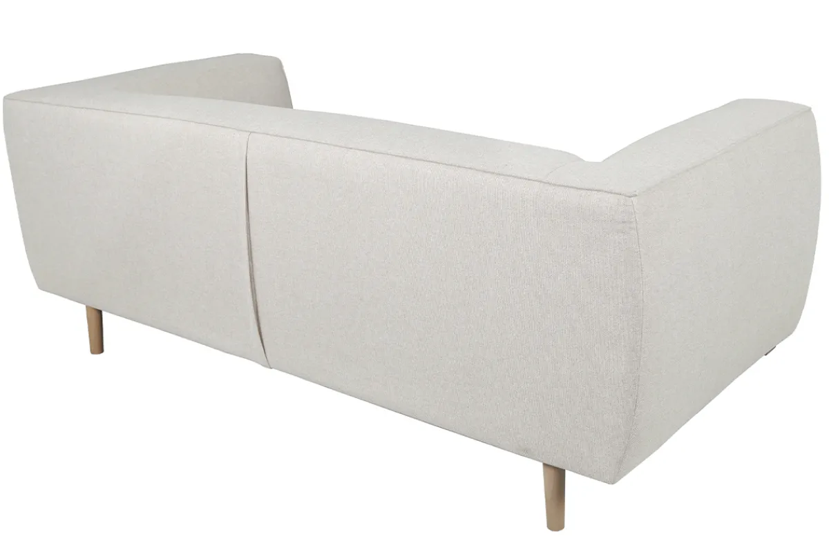 Miliboo Sofa beiger Stoff und Holz 2-3 Sitzer MORRIS* Design-sofas