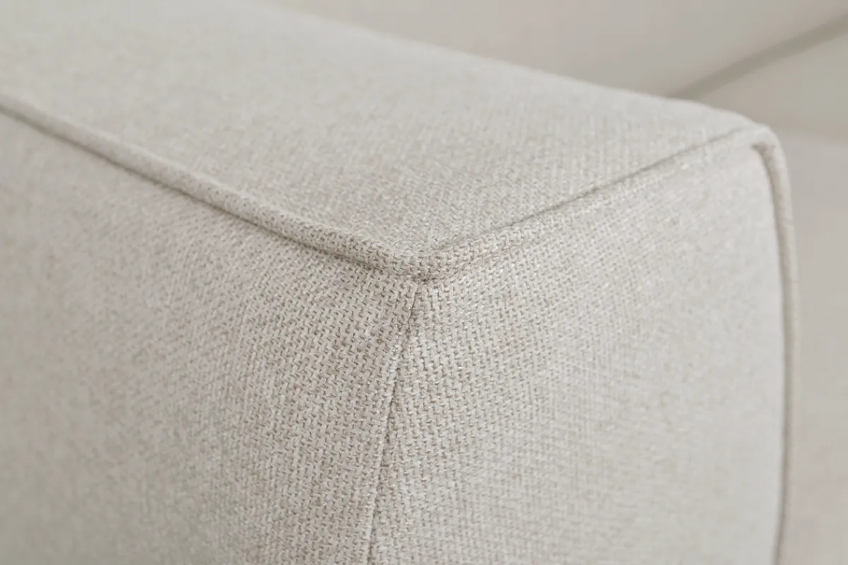 Miliboo Sofa beiger Stoff und Holz 2-3 Sitzer MORRIS* Design-sofas