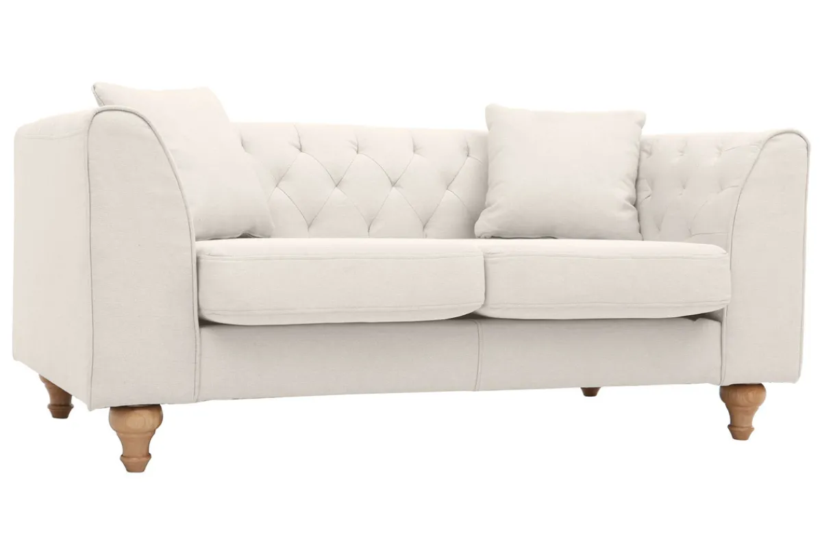 Miliboo Sofa klassisch Stoff 2-Sitzer Naturfarben MONTAIGNE* Design-sofas