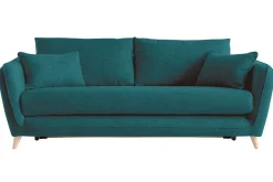 Miliboo Sofa skandinavisch 3 Plätze pfauenblau CREEP* Schlafsofas