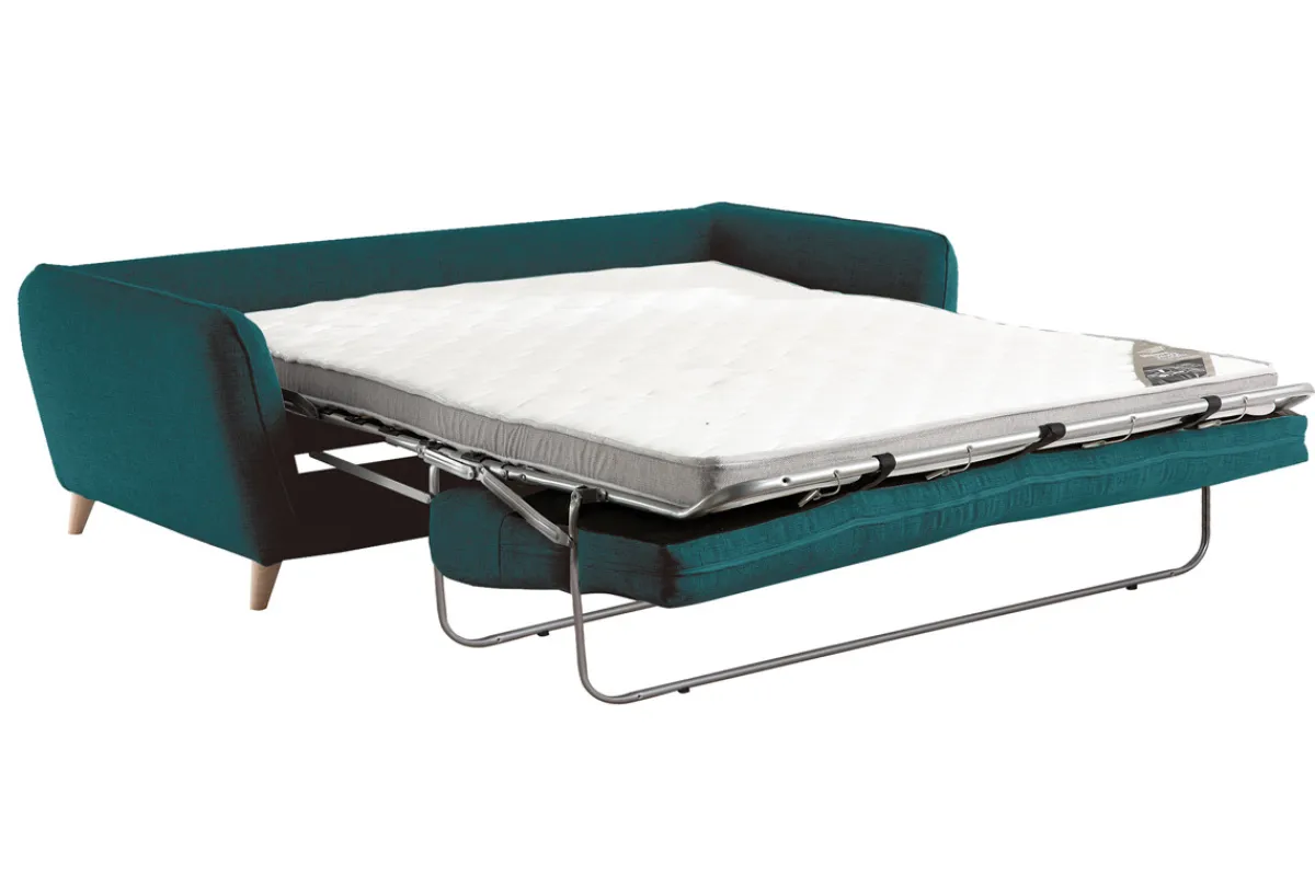 Miliboo Sofa skandinavisch 3 Plätze pfauenblau CREEP* Schlafsofas
