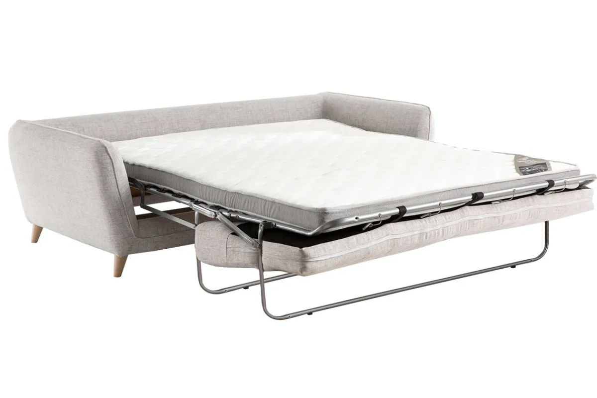 Miliboo Sofa skandinavisch 3 Plätze hellgrau-meliert CREEP* Schlafsofas