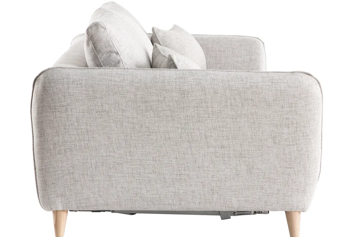 Miliboo Sofa skandinavisch 3 Plätze hellgrau-meliert CREEP* Schlafsofas