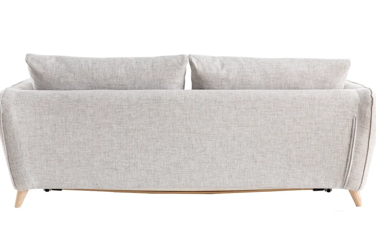 Miliboo Sofa skandinavisch 3 Plätze hellgrau-meliert CREEP* Schlafsofas