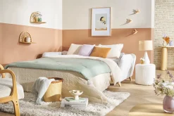 Miliboo Sofa skandinavisch 3 Plätze hellgrau-meliert CREEP* Schlafsofas