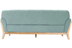 Miliboo Sofa skandinavisch 3 Plätze Lagunenblau Holzbeine YOKO* Design-sofas