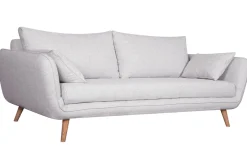 Miliboo Sofa skandinavisch 3 Plätze hellgrau-meliert CREEP* Design-sofas