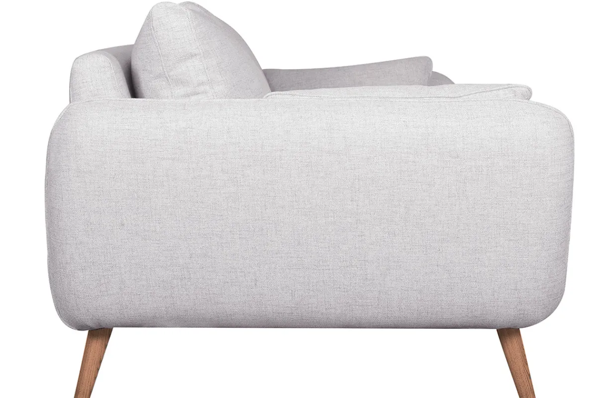 Miliboo Sofa skandinavisch 3 Plätze hellgrau-meliert CREEP* Design-sofas