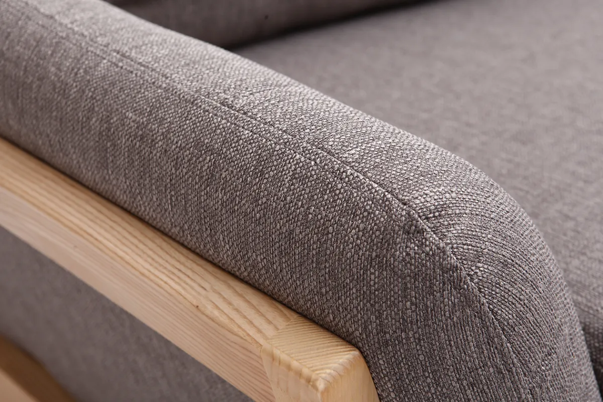 Miliboo Sofa skandinavisch 2 Plätze Grau Holzbeine YOKO* Design-sofas