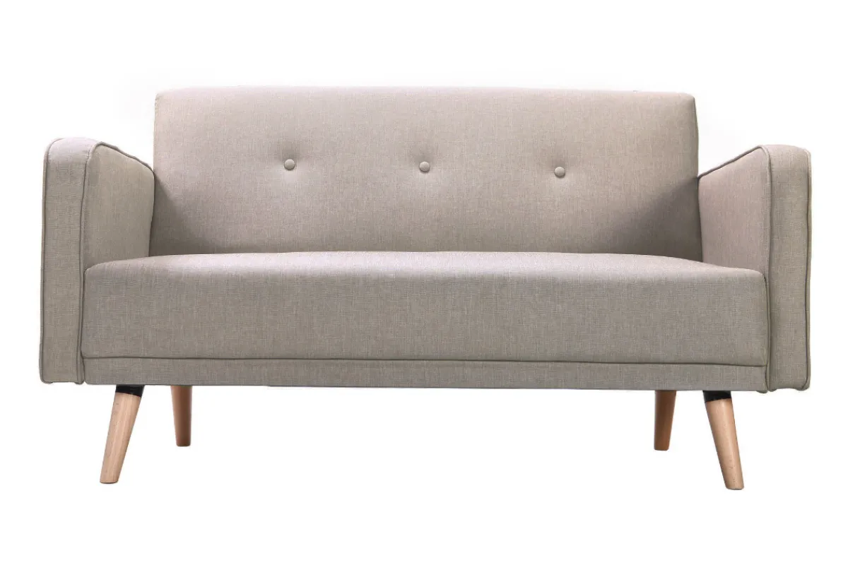 Miliboo Sofa skandinavisch 2 Plätze Hellgrau ULLA* Design-sofas