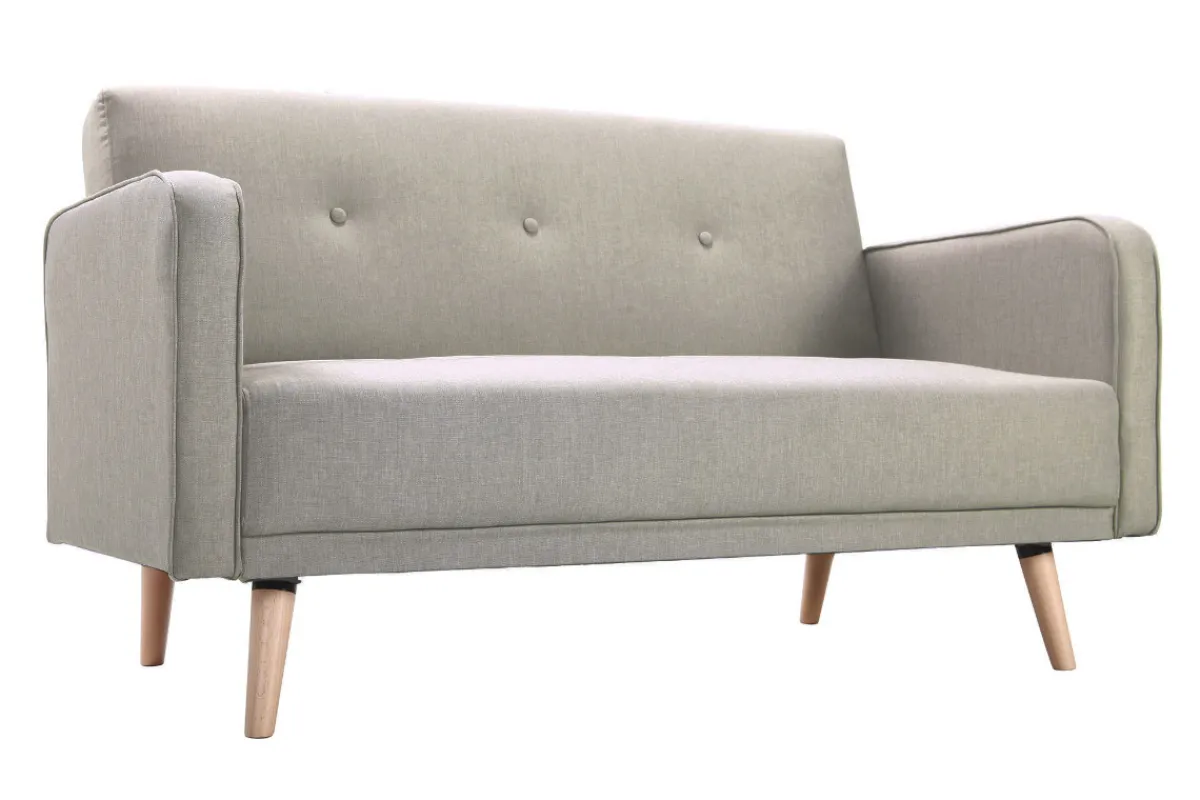 Miliboo Sofa skandinavisch 2 Plätze Hellgrau ULLA* Design-sofas