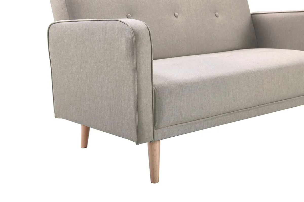 Miliboo Sofa skandinavisch 2 Plätze Hellgrau ULLA* Design-sofas