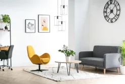 Miliboo Sofa skandinavisch 2 Plätze Hellgrau ULLA* Design-sofas