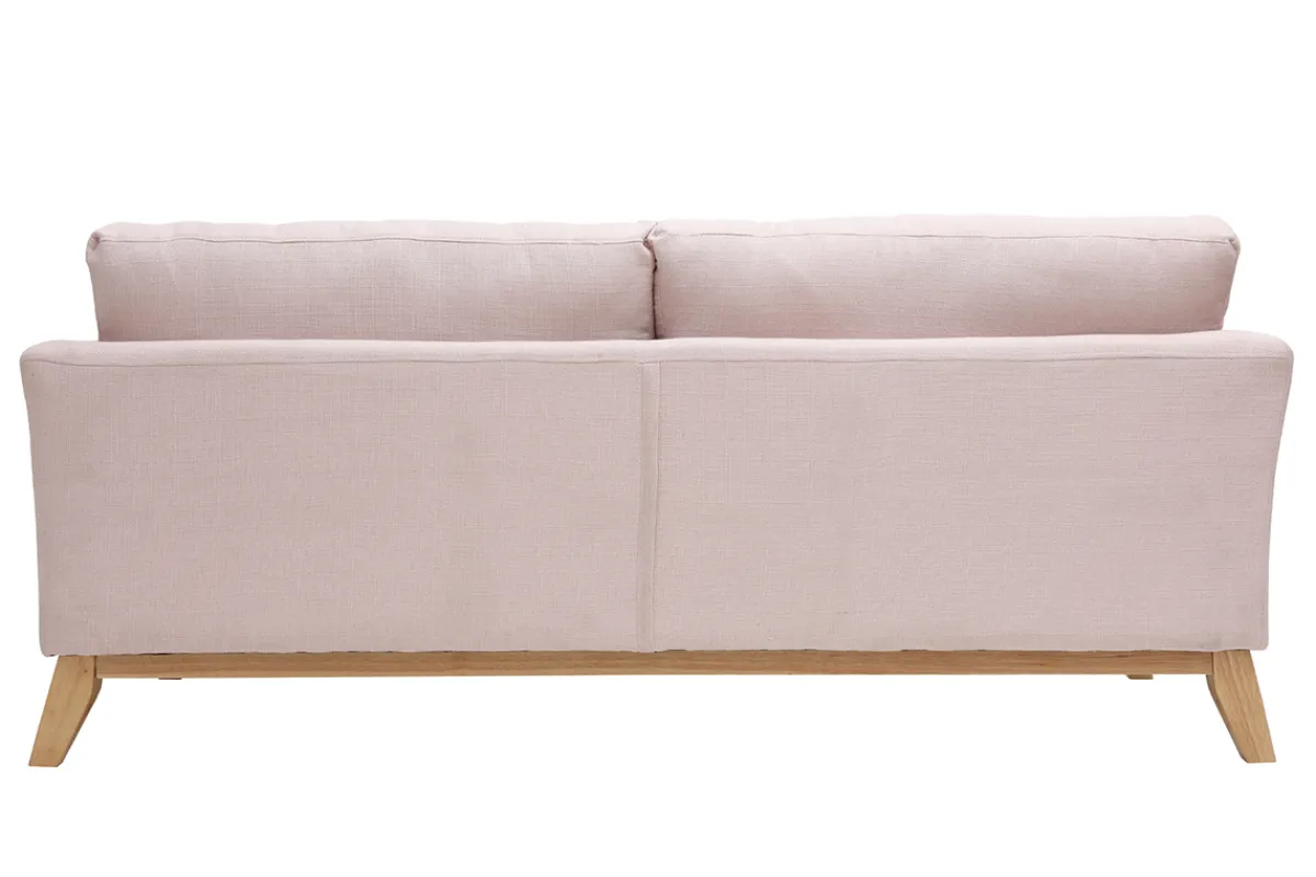 Miliboo Sofa skandinavisch 3 Plätze Bezug abnhembar Rosa OSLO* Design-sofas