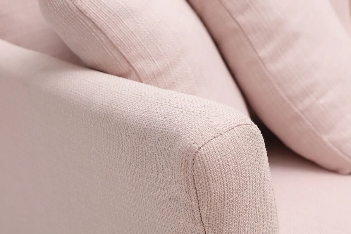 Miliboo Sofa skandinavisch 3 Plätze Bezug abnhembar Rosa OSLO* Design-sofas