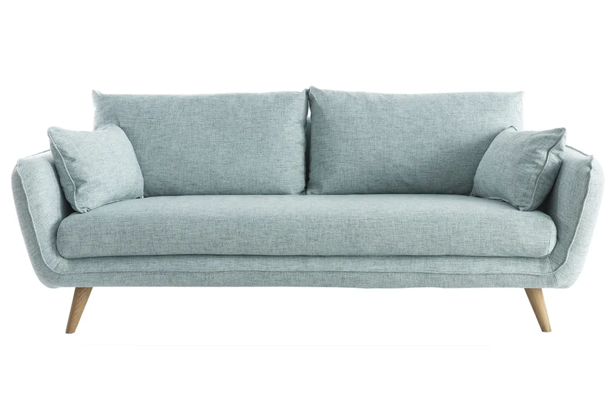 Miliboo Sofa skandinavisch 3 Plätze eisblau CREEP* Design-sofas