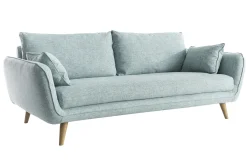 Miliboo Sofa skandinavisch 3 Plätze eisblau CREEP* Design-sofas