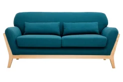 Miliboo Sofa skandinavisch 2 Plätze blaugrüner Stoff YOKO* Design-sofas