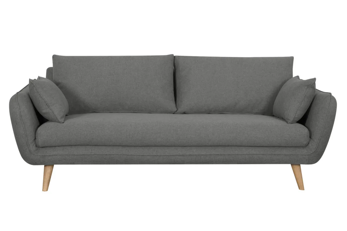 Miliboo Sofa skandinavisch 3 Plätze anthrazit grauCREEP* Design-sofas